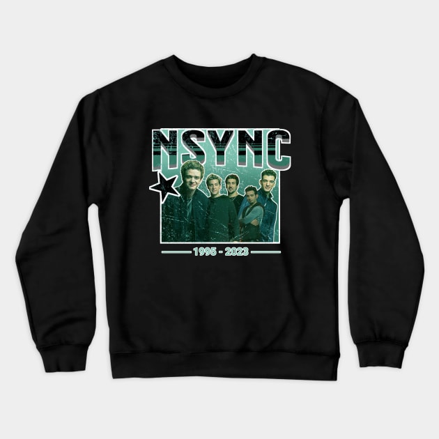 Nsync Green Vintage 90s Crewneck Sweatshirt by top snail